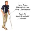 Carex Push Button Aluminum Crutches, Height Adjustable Crutches Adult Size Fits Individuals from 5'10" to 6'6", Completely Assembled with Crutch Pads, Hand Grips and Crutch Tips, Tall view 4