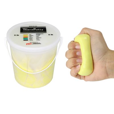 CanDo TheraPutty Standard Hand Exercise Putty for Rehabilitation, Exercises, Hand Therapy, Occupational Therapy, Hand Strengthening, Improve Motor Skills, Stress Relief, Yellow: X-Soft, 50 lb