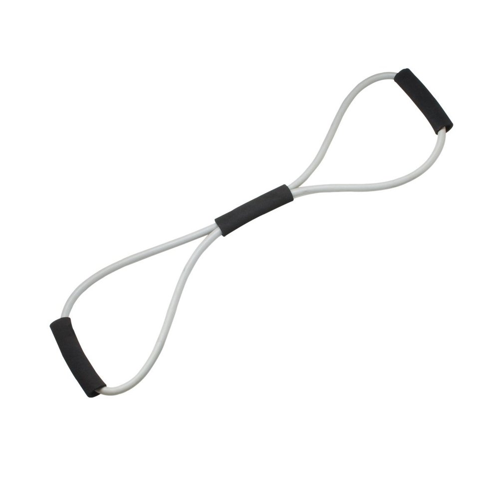 CanDo Bowtie Exercise Tubing, Silver, 30 Inch