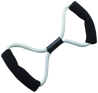 CanDo 10-5576 Tubing BowTie Exerciser, 14", Silver-XX-Heavy