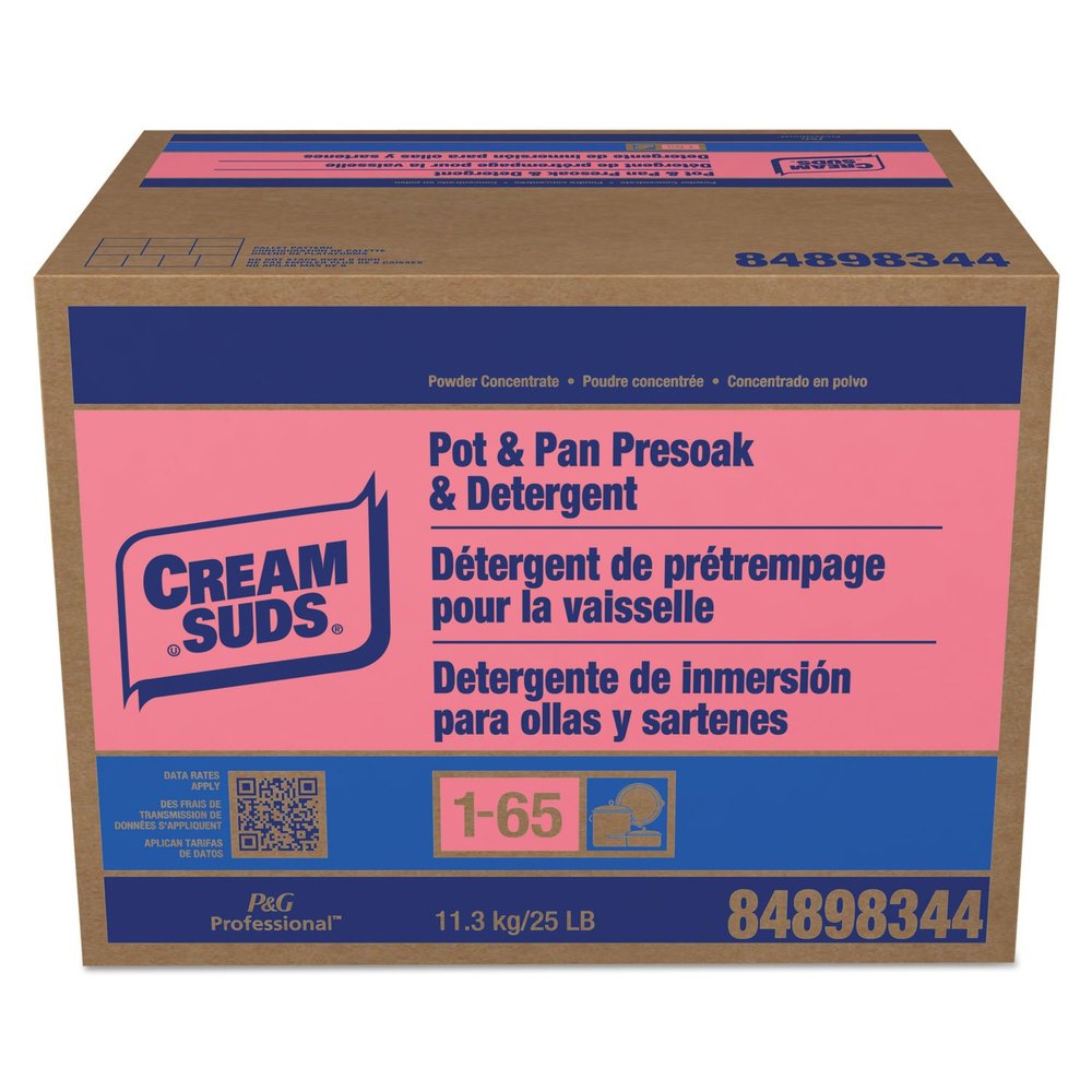 Cream Suds 02120 Manual Pot & Pan Detergent w/o Phosphate Baby Powder Scent Powder 25 lb. Box