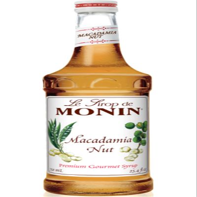 Monin - Macadamia Nut Syrup | Premium Syrup for Lattes, Cappuccinos, Hot Cocoas & More | Clean Label, No Artificial Flavors, No Artificial Preservatives (BPA-Free Glass Bottle, 750 ml)