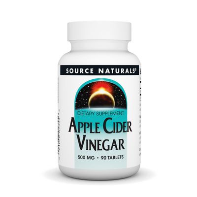 Source Naturals Apple Cider Vinegar 500mg, Dietary Supplement - 90 Tablets