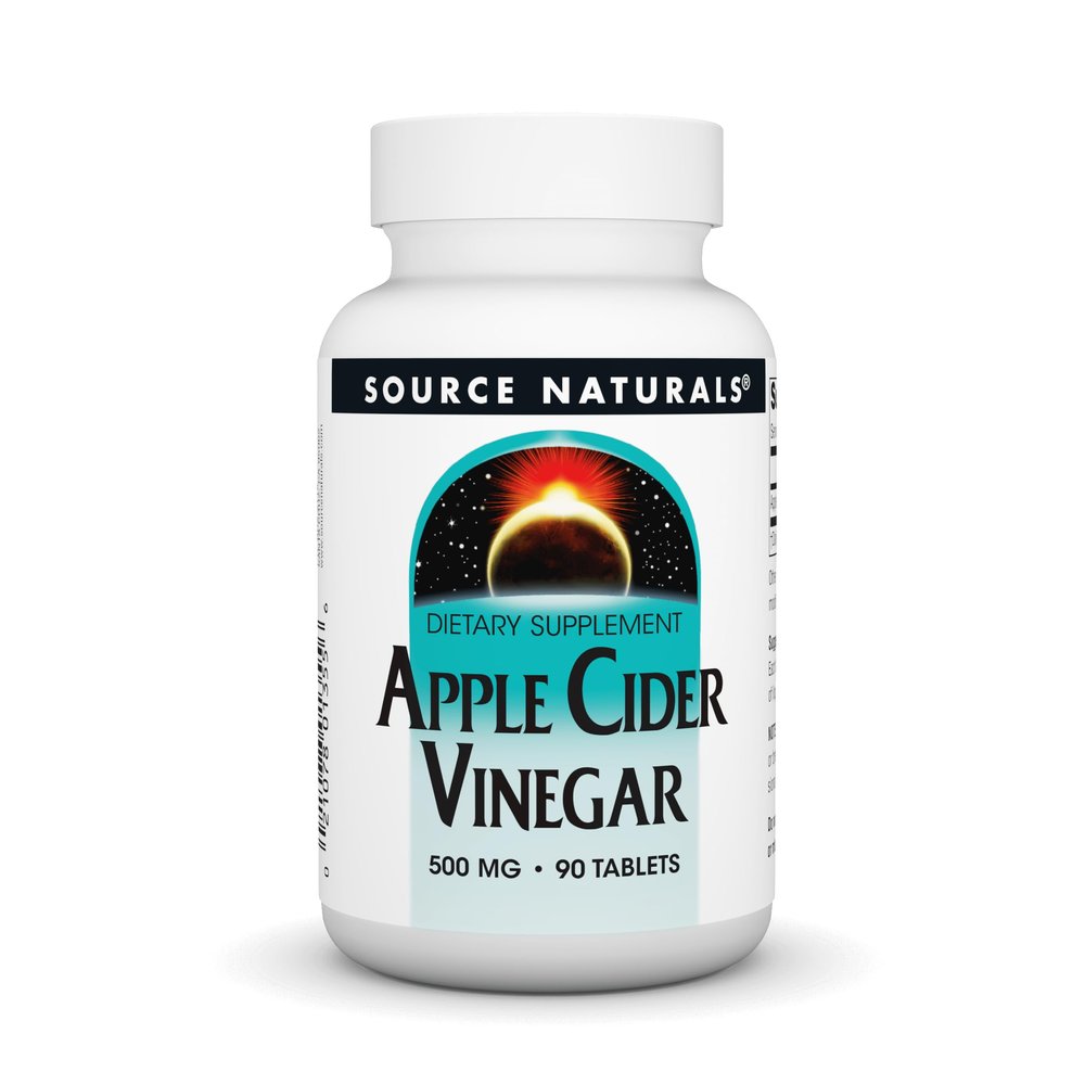 Source Naturals Apple Cider Vinegar 500mg, Dietary Supplement - 90 Tablets