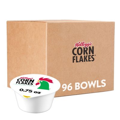 Kellogg's Corn Flakes, Breakfast Cereal, Original, .75oz (96 Count)