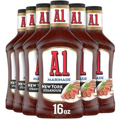A.1. Steakhouse New York Marinade (16 oz Bottles, Pack of 6)