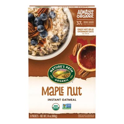 Nature's Path Organic Maple Nut Instant Oatmeal, 14 oz (Pack of 6), Non-GMO