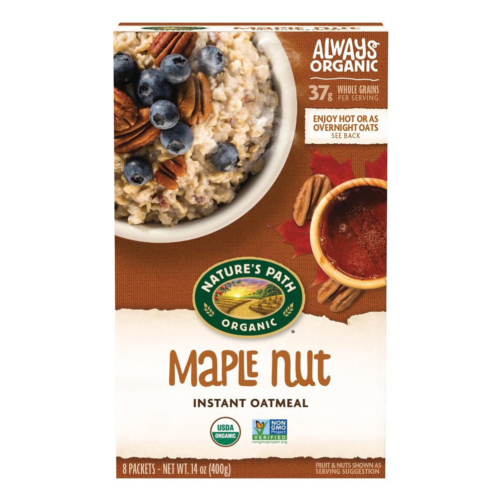 Nature's Path Organic Maple Nut Instant Oatmeal, 14 oz (Pack of 6), Non-GMO