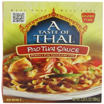 A Taste of Thai Pad Thai Sauce  Authentic Tamarind Cooking Sauce for Stir-Fries, Noodles,Soups & Marinade Ideal for Thai Recipes Trans Fat-Free,Gluten-Free,Preservative-Free(12 Pack, 3.25 oz Each)