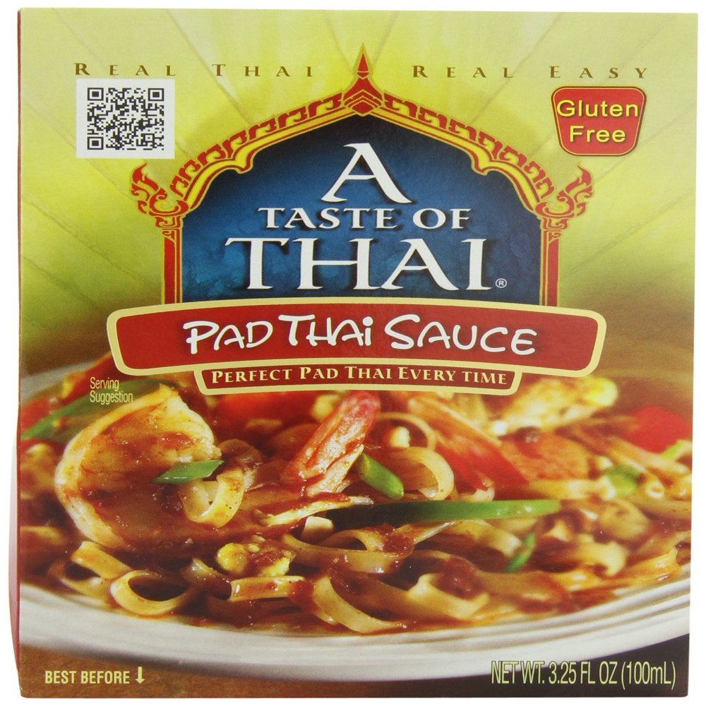 A Taste of Thai Pad Thai Sauce Authentic Tamarind Cooking Sauce for Stir-Fries, Noodles,Soups & Marinade Ideal for Thai Recipes Trans Fat-Free,Gluten-Free,Preservative-Free(12 Pack, 3.25 oz Each)