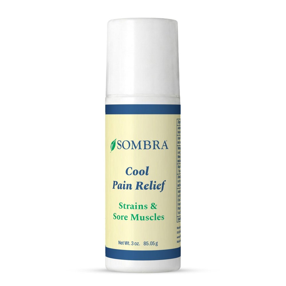 Sombra Cool Pain Relief 3 oz Roll-On for Sore Muscles & Muscle Recovery