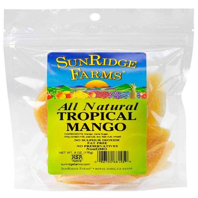 Sunridge Farms Unsweetened, Unsulphured Mango Spears, 6-Ounce Bags (Pack of 12)
