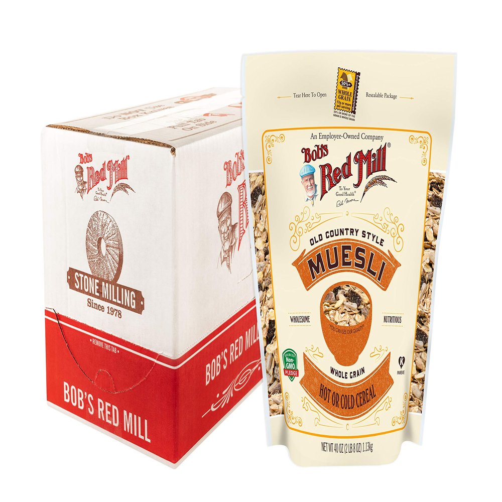 Bob's Red Mill Resealable Old Country Style Muesli Cereal, 40 Ounce (Pack of 4)