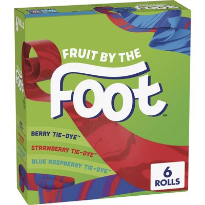 Betty Crocker Fruit Snacks, Fruit By The Foot, Variety Snack Pack, 6 Rolls, 0.75 oz Each (Pack of 12)