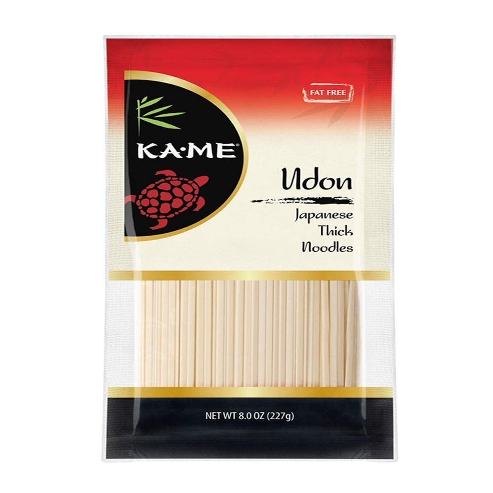 Ka-Me Noodles, Japanese Thick (Udon), 8 Ounce (Pack of 12)