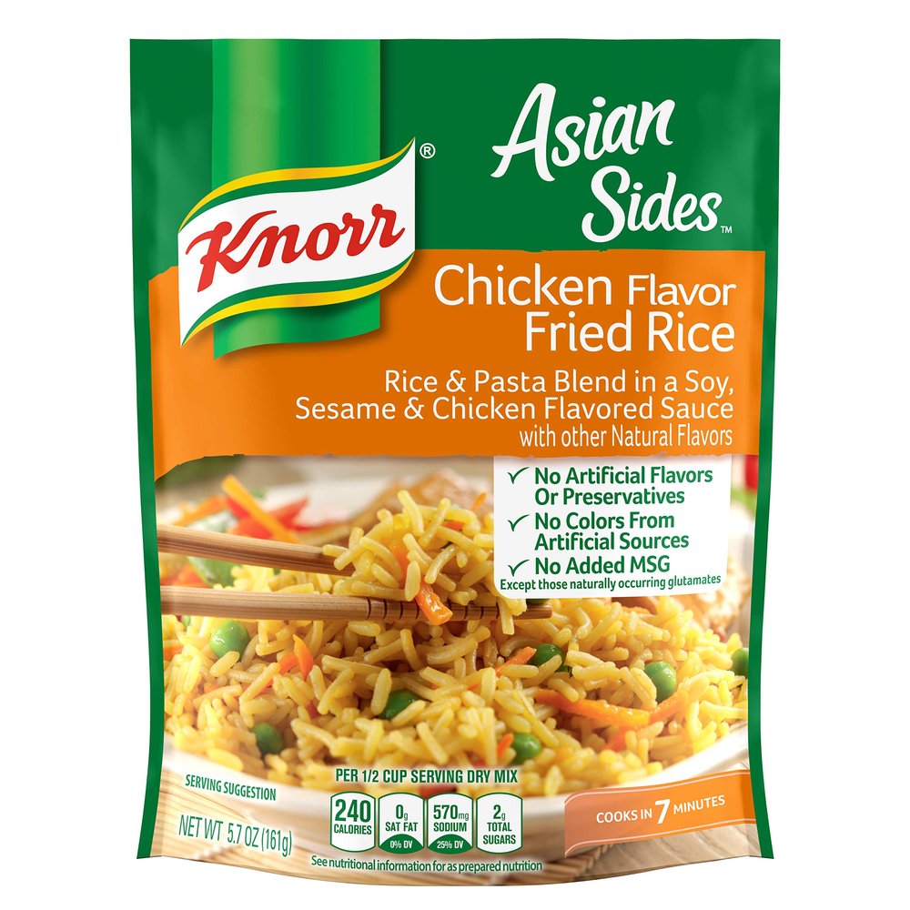 Knorr Asian Sides Rice Side Dish, Chicken Fried Rice 5.7 oz, (Pack of 12)
