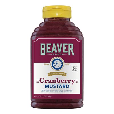 Beaver Cranberry Mustard, 13 Ounce Squeeze Bottle (Pack of 6)
