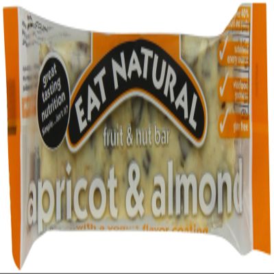 Eat Natural Almond & Apricot Bar with Yogurt Coating,1.76 Ounce Bar, 12-Count Box