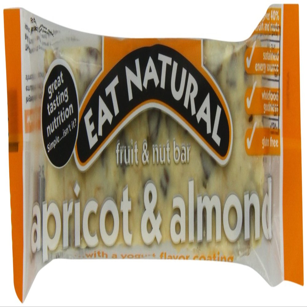 Eat Natural Almond & Apricot Bar with Yogurt Coating,1.76 Ounce Bar, 12-Count Box