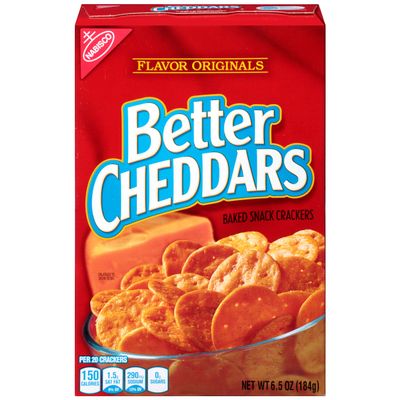 Flavor Originals Better Cheddars Baked Snack Crackers, 7 Ounce (Pack of 6)