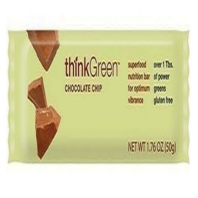 thinkGreen Bars, Chocolate Chip, 1.76-Ounce Bars (Pack of 15)