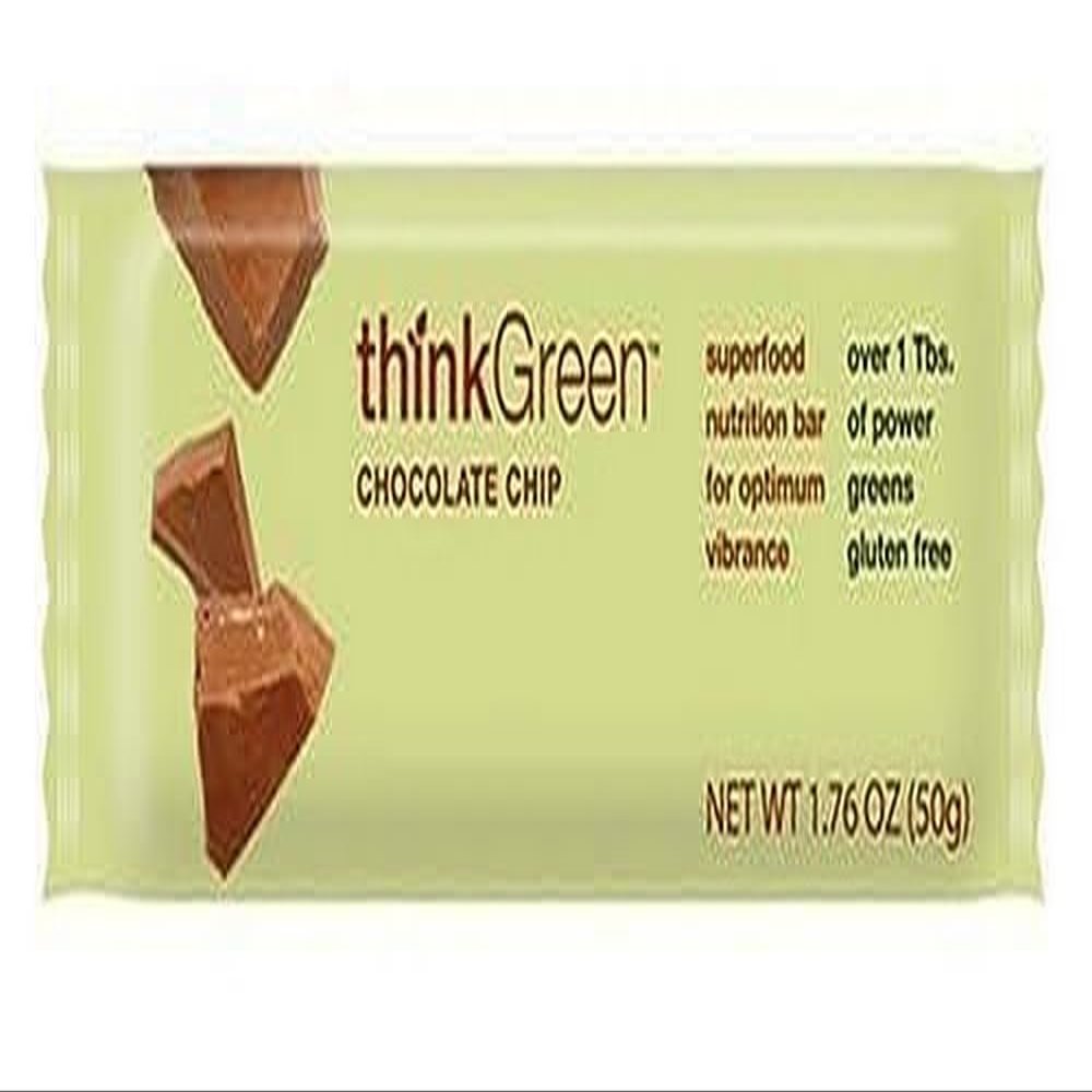 thinkGreen Bars, Chocolate Chip, 1.76-Ounce Bars (Pack of 15)