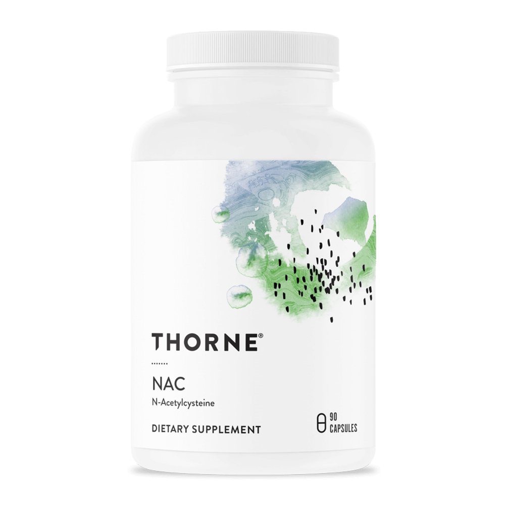 THORNE - NAC - N-Acetylcysteine - 500mg - Supports Respiratory Health & Immune Function - Promotes Liver & Kidney Detox* - Gluten, Dairy & Soy-Free - 90 Servings