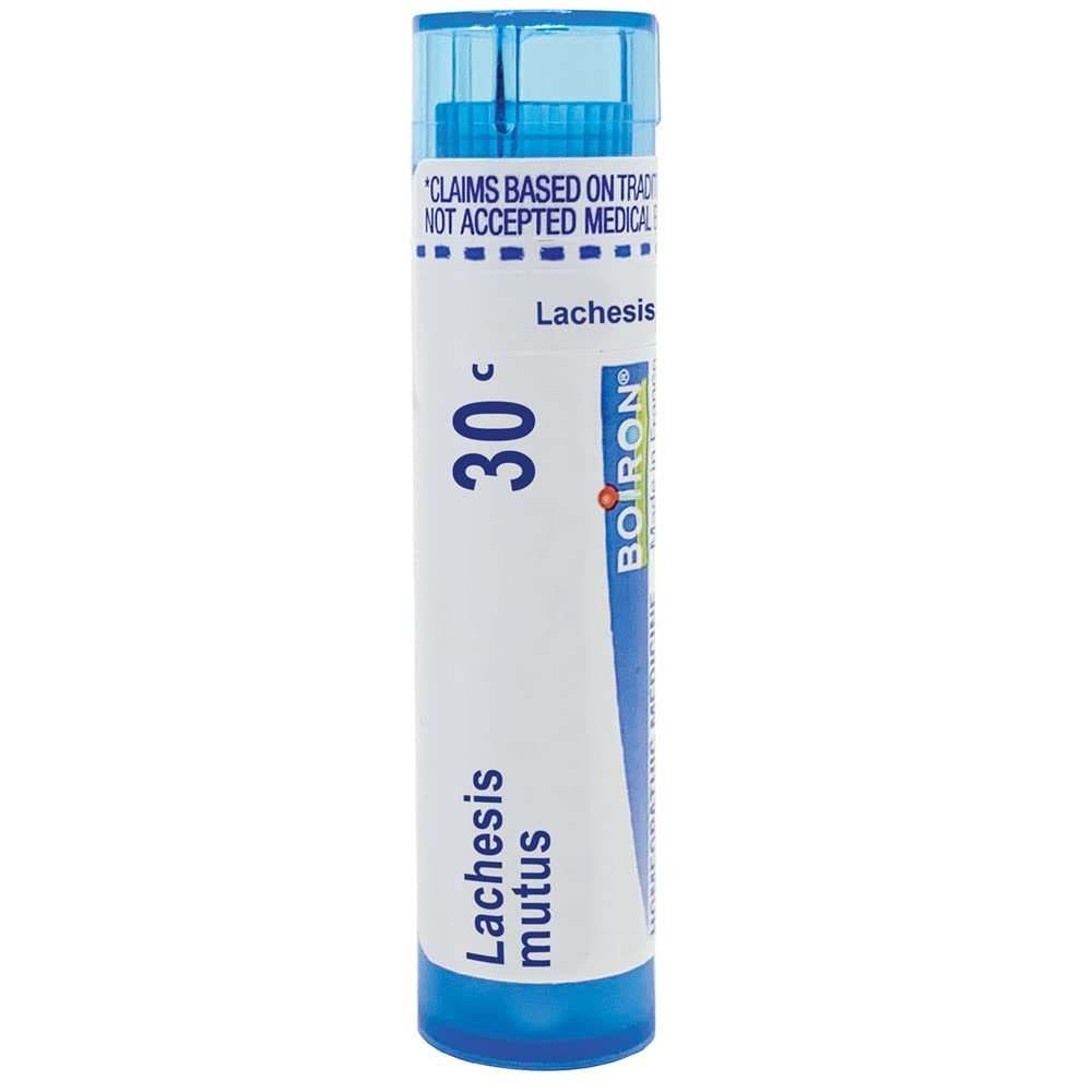 Boiron Homeopathic Medicine Lachesis Mutus, 30C Pellets, 80-Count Tubes (Pack of 5)