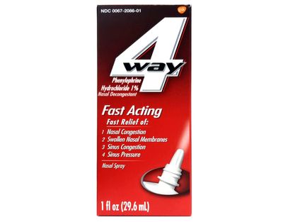 4-Way Nasal Spray Fast Acting 1 Ounce (Pack of 3)