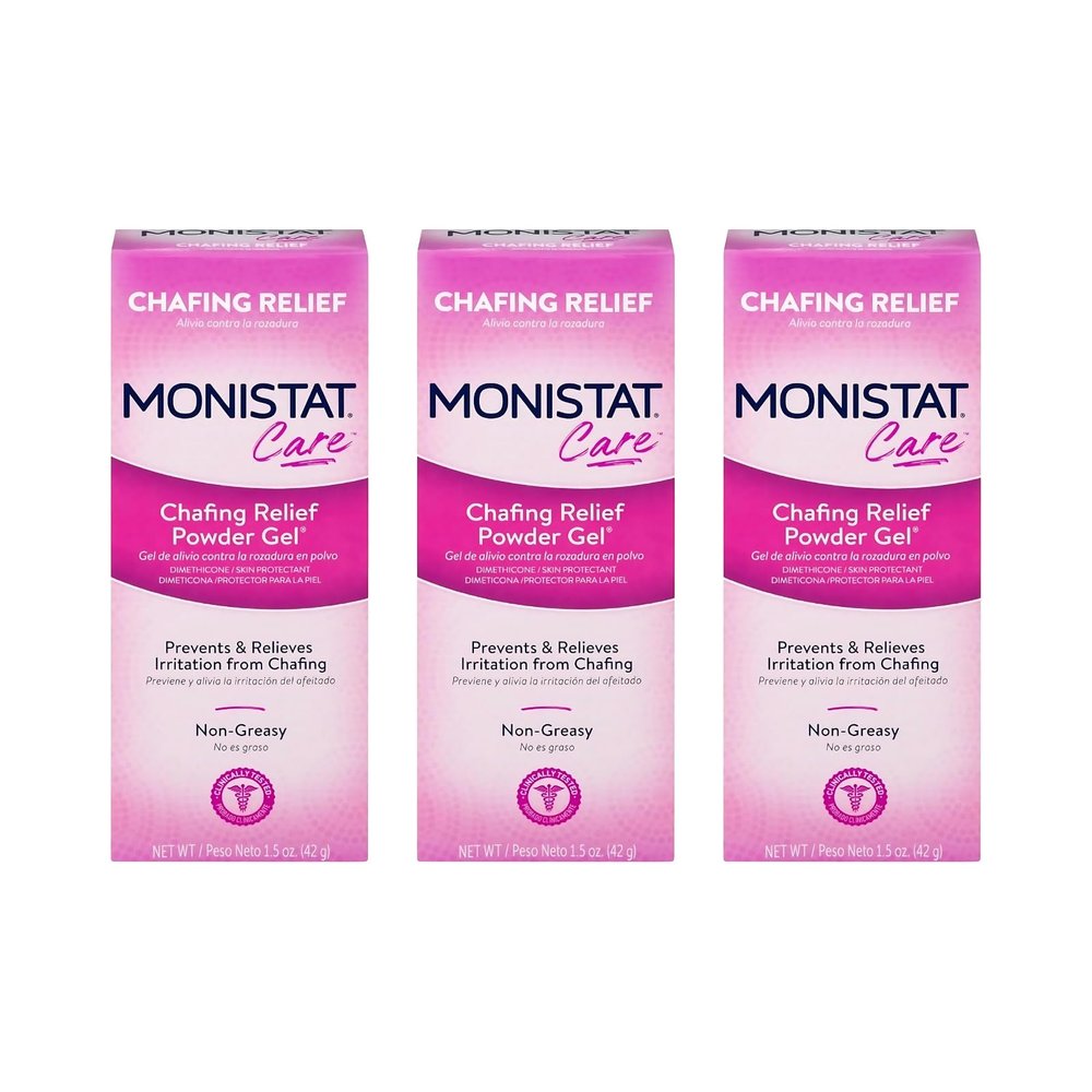 Monistat Soothing Care Chafing Relief Powder-Gel, 1.5-Ounce Containers (Pack of 3)