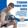 Phiten Power Tape Discs - Round Disc Shaped Water-Resistant Athletic Tape for Muscle, Knee, Elbow, Shoulder, and Joint Support - Professional Sports Therapeutic Athletic Tape - 70 Pieces view 2