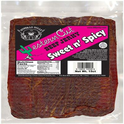 Buffalo Bills 18oz Sweet n' Spicy Western Cut Big Slab Beef Jerky (15 beef jerky slabs per bag)