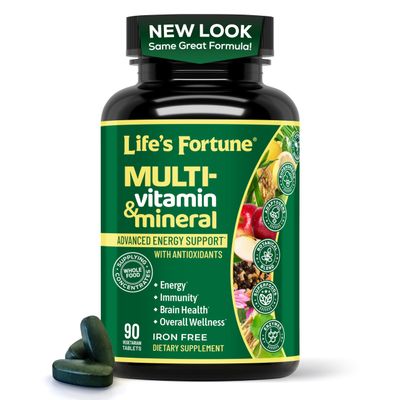 Life's Fortune Multivitamin All Natural Energy Source Supplying Whole Food Concentrates, Antioxidants, Amino Acids, Enzymes, Trace Minerals & More (90 Count (Pack of 1))