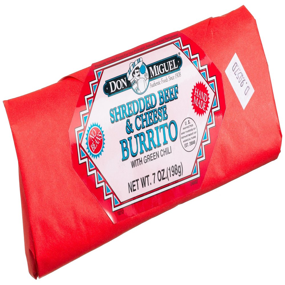 Don Miguel Shredded Beef & Cheese Burrito, 7-Ounce Individually Wrapped Packages (Pack of 12)