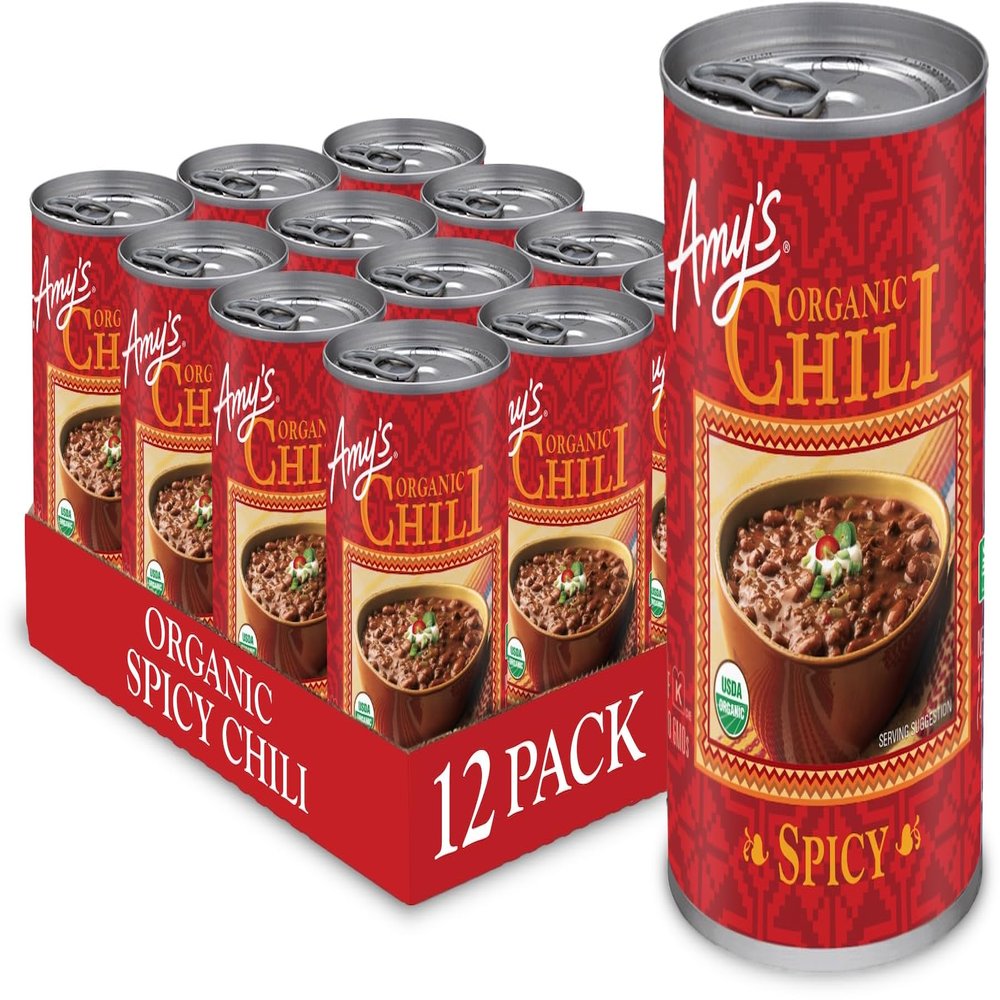 Amy's, Chili, Gluten Free, Vegetarian, Organic, Spicy, Jalapeo Pepper, 14.7 oz, Pack of 12