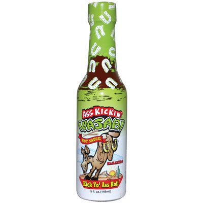 ASS KICKIN' Wasabi Sauce with Horseradish Hot Sauce with Habanero  Try if you Dare  Perfect Gourmet Gift - Wasabi for Sushi Sauce