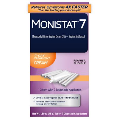 Monistat 7-Day Yeast Infection Treatment, Miconazole Cream + Applicators
