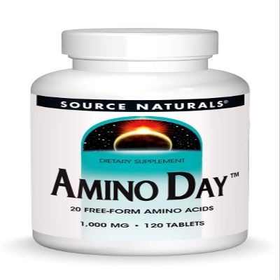 Source Naturals Amino Day - 20 Free Form Amino Acids Supports Quality Dieting During Nutrition - 120 Tablets