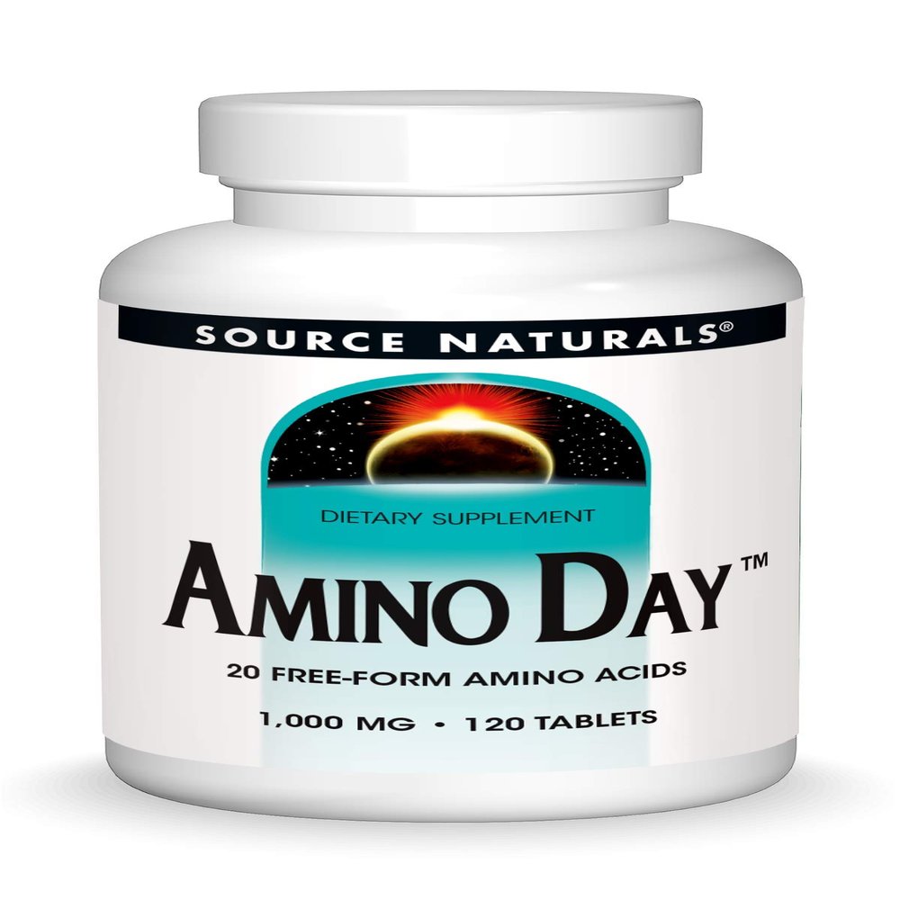 Source Naturals Amino Day - 20 Free Form Amino Acids Supports Quality Dieting During Nutrition - 120 Tablets