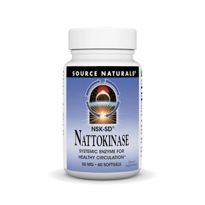 Source Naturals NSK-SD Nattokinase, Systemic Enzyme for Healthy Circulation*, 50 mg - 60 Softgels