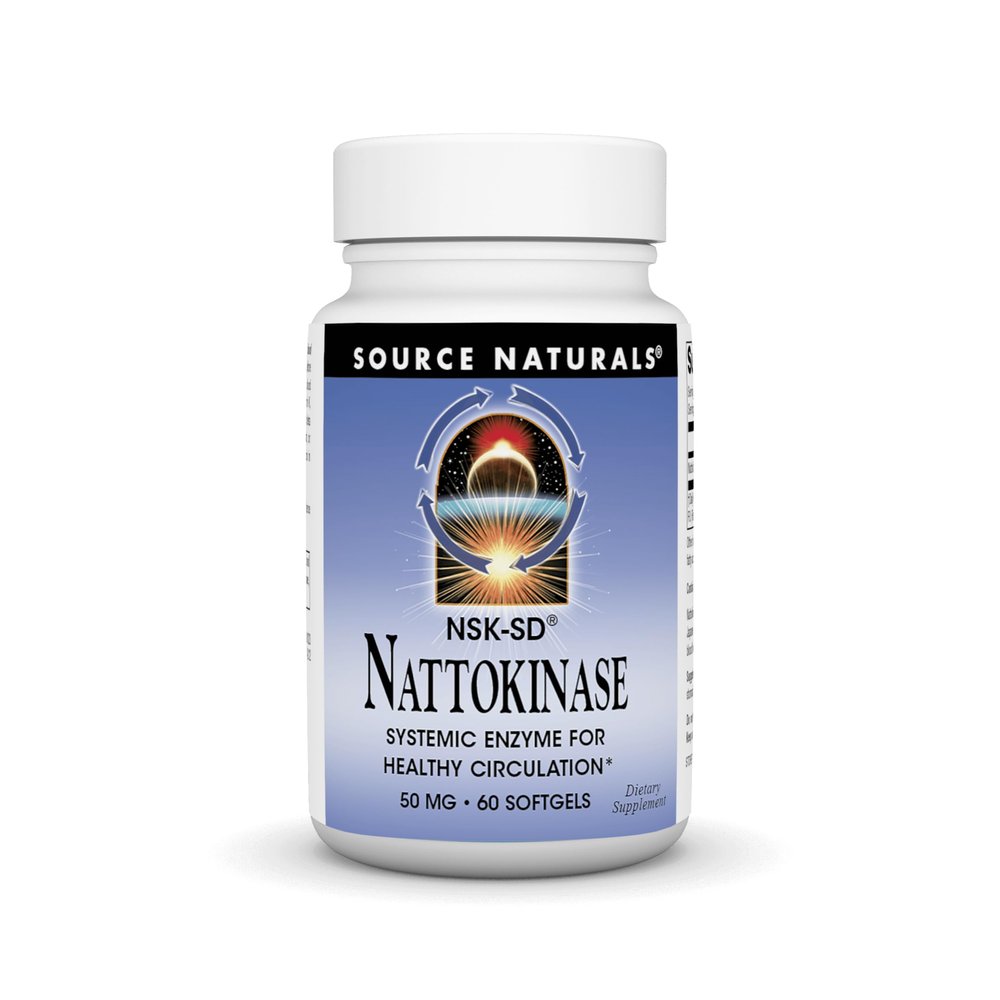 Source Naturals NSK-SD Nattokinase, Systemic Enzyme for Healthy Circulation*, 50 mg - 60 Softgels