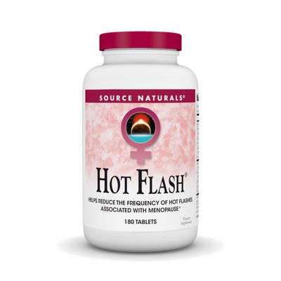 Source Naturals Hot Flash - Helps Reduce The Frequency of Hot Flashes Associated with Menopause, Non-GMO Soy - 180 Tablets - 60 Day Supply