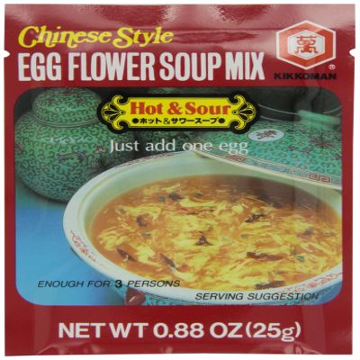 Kikkoman Egg Flower, Hot and Sour Soup, 0.88-OuncePouch (Pack of 12)
