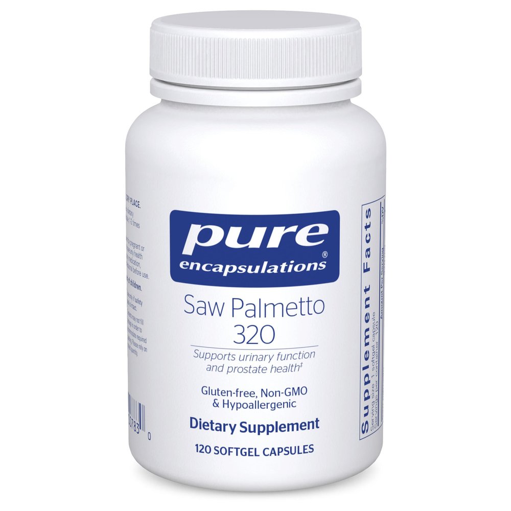 Pure Encapsulations Saw Palmetto 320 - Fatty Acids & Other Essential Nutrients to Support Metabolism & Urinary Function - with Saw Palmetto Extract - 120 Softgel Capsules