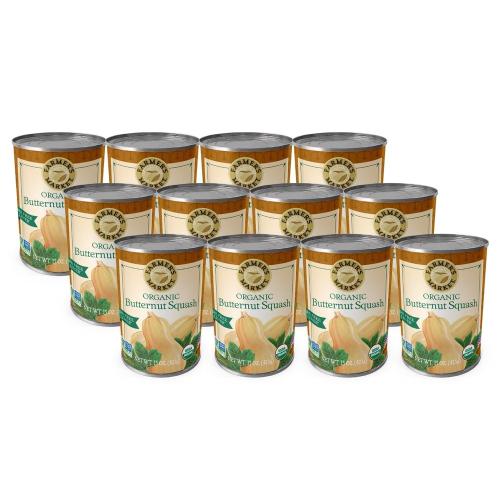 Farmer's Market Foods Organic Butternut Squash, 15-Ounce Cans (Pack of 12)