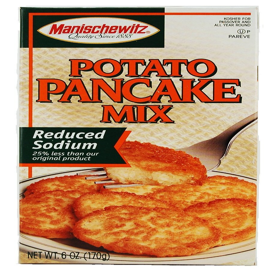 Manischewitz Potato Pancake Mix Low Sodium,6-ounces (Pack of6)