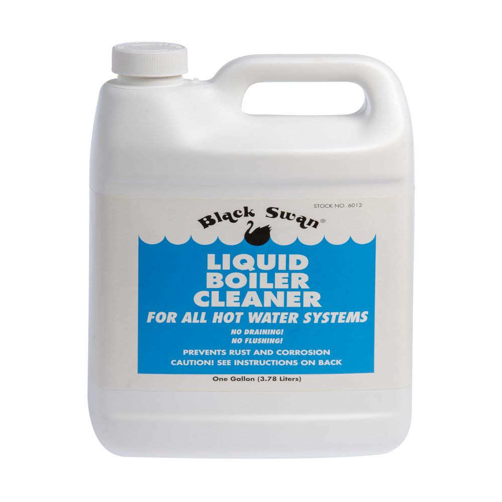 Black Swan Liquid Boiler Cleaner Removes Scale, Rust, Sludge & Buildup For Steam Boilers & Hot Water Heating Systems Improves Efficiency & Performance 1 Gallon