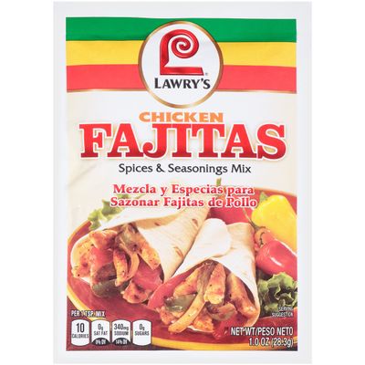 Lawry's Chicken Fajitas Spices & Seasonings Mix, 1 oz (Pack of 12)