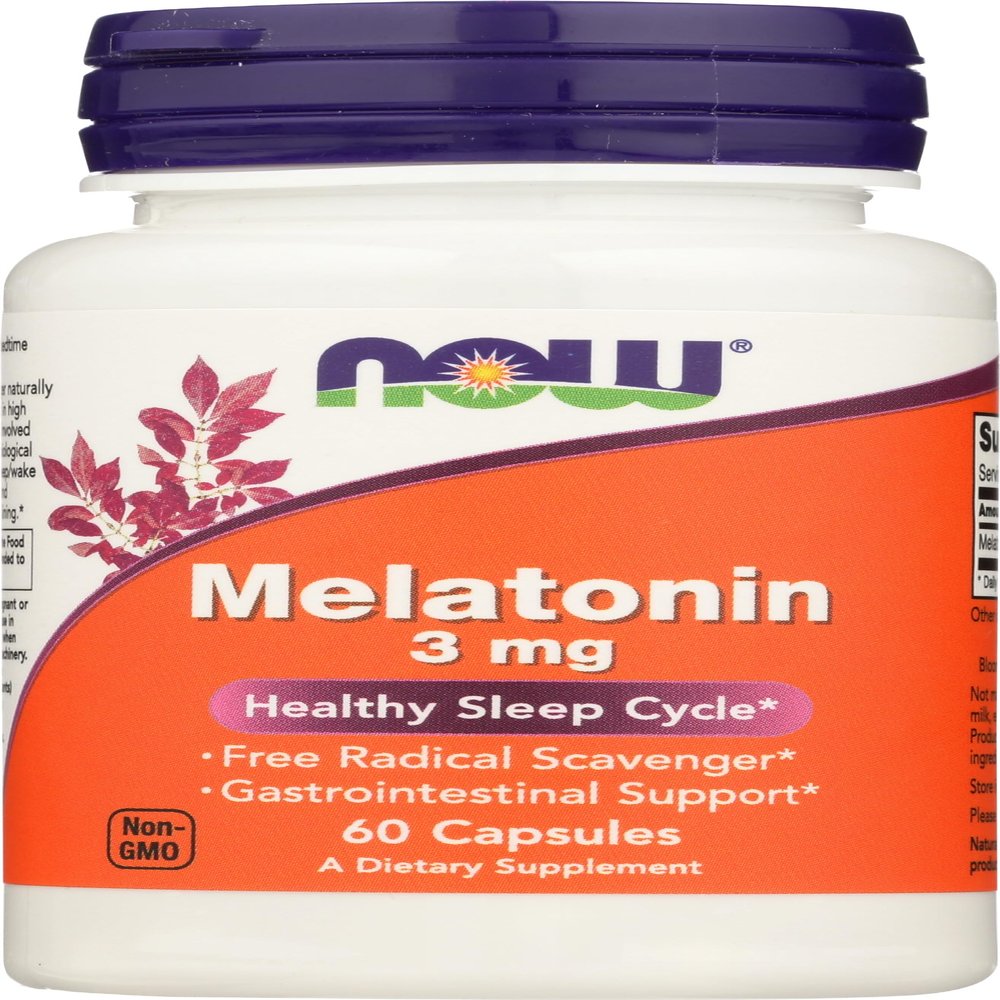 NOW Food Melatonin 3 mg 60 Capsules