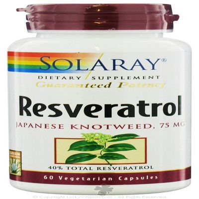 Solaray Resveratrol - 60 Vegetarian Capsules
